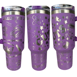 Olivia Rodrigo Laser Engraved 40oz Tumbler. Olivia  Rodrigo tour tumbler/ laser engraved cup