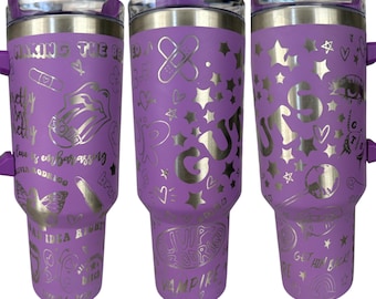 Olivia Rodrigo Laser Engraved 40oz Tumbler. Olivia  Rodrigo tour tumbler/ laser engraved cup