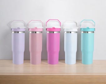 Personalized / custom Laser Engraved 30oz Tumblers. Flip lid with handle. Design your Own. Laser Engraved.