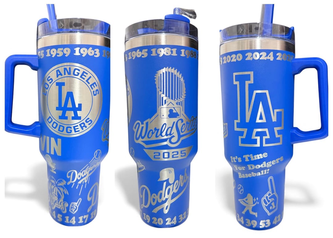 LA Dodgers World Series 2025 CHAMPIONS 40oz Laser Engraved Tumbler