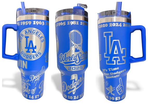 LA Dodgers World Series 2025 CHAMPIONS 40oz Laser Engraved Tumbler