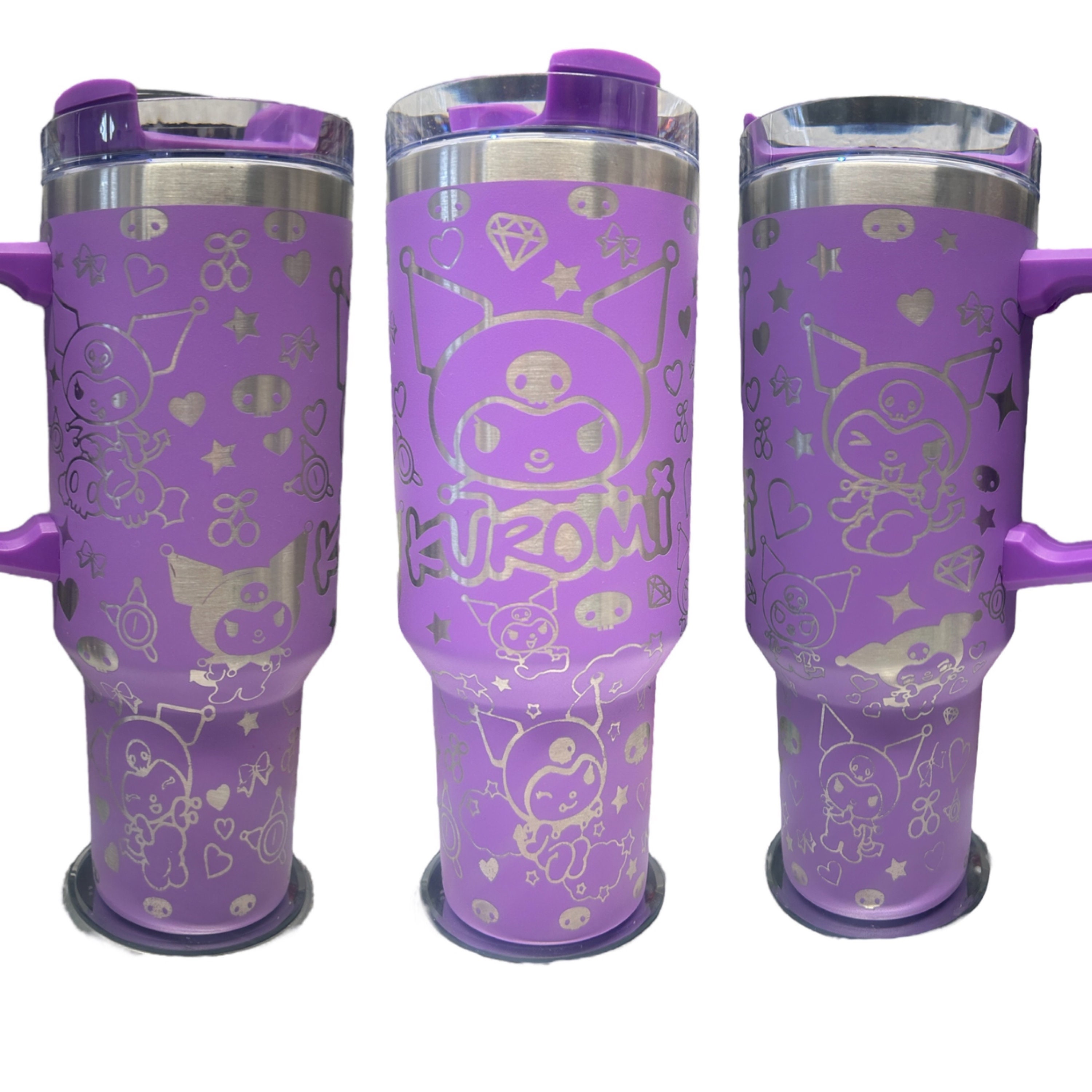 けみくろ　スリーブ　Limitedバージョン Limited Edition 40oz Laser Engraved Tumbler. Kuromi Stanley Style