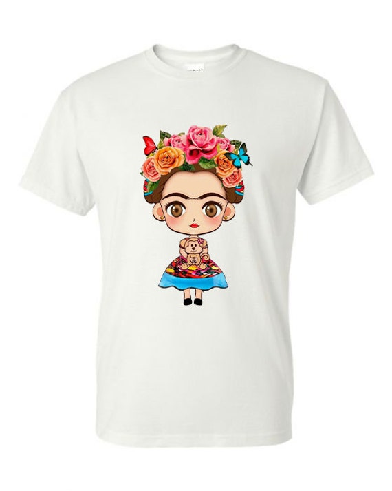 FRIDA kahlo UNISEX t-shirt Frida Kahlo cartoon | Etsy