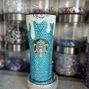 16oz Bedazzled Starbucks Tumbler.