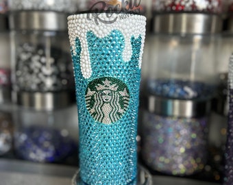 16oz Bedazzled Starbucks Tumbler.