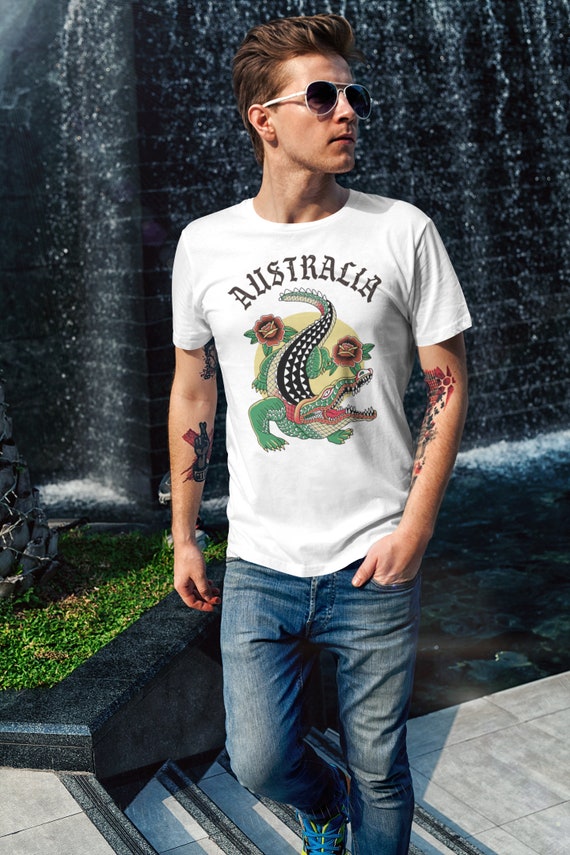 Australian Crocodile T-shirt | Australian Day T-shirt | Crocodile t-shirt Australian souviners and gifts