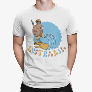 Australian Surf T-shirt | Australia Day Tshirt | Australian Bloke T-shirt | Shred or die | Australian souvenir surfing tee gift for dad