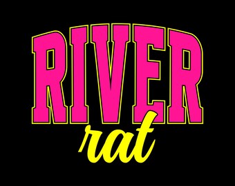 River Rat PNG Neon Summer Colorful Varsity Retro Sublimation Bundle, Summer Png, Neon Png, Colorful Png, Varsity Png, Retro Png, Tredy Png