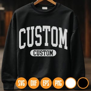 Custom Varsity Text PNG SVG
