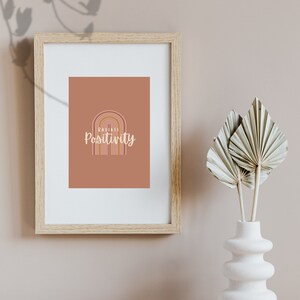 Radiate Positivity Printable, Wall Art, Digital Download, Bohemian Prints, Positive Affirmations, Large Printable Art, Downloadable Prints