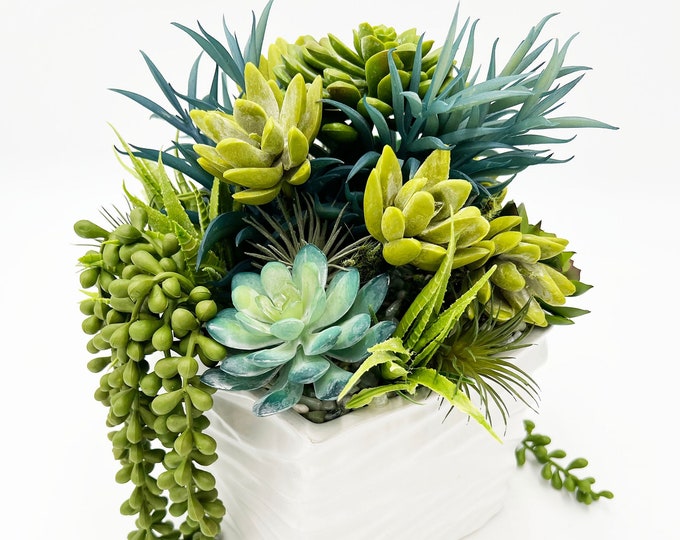Beautiful faux succulent arrangement