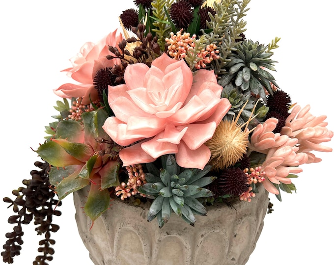 Beautiful faux succulent arrangement