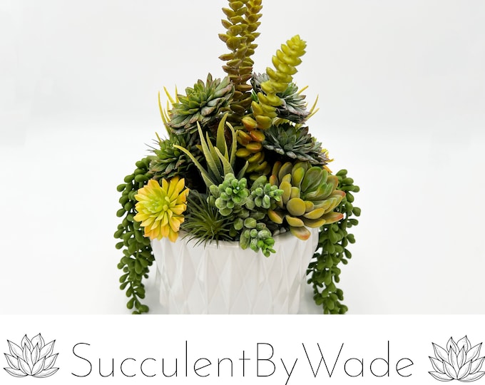 Beautiful faux succulent arrangement