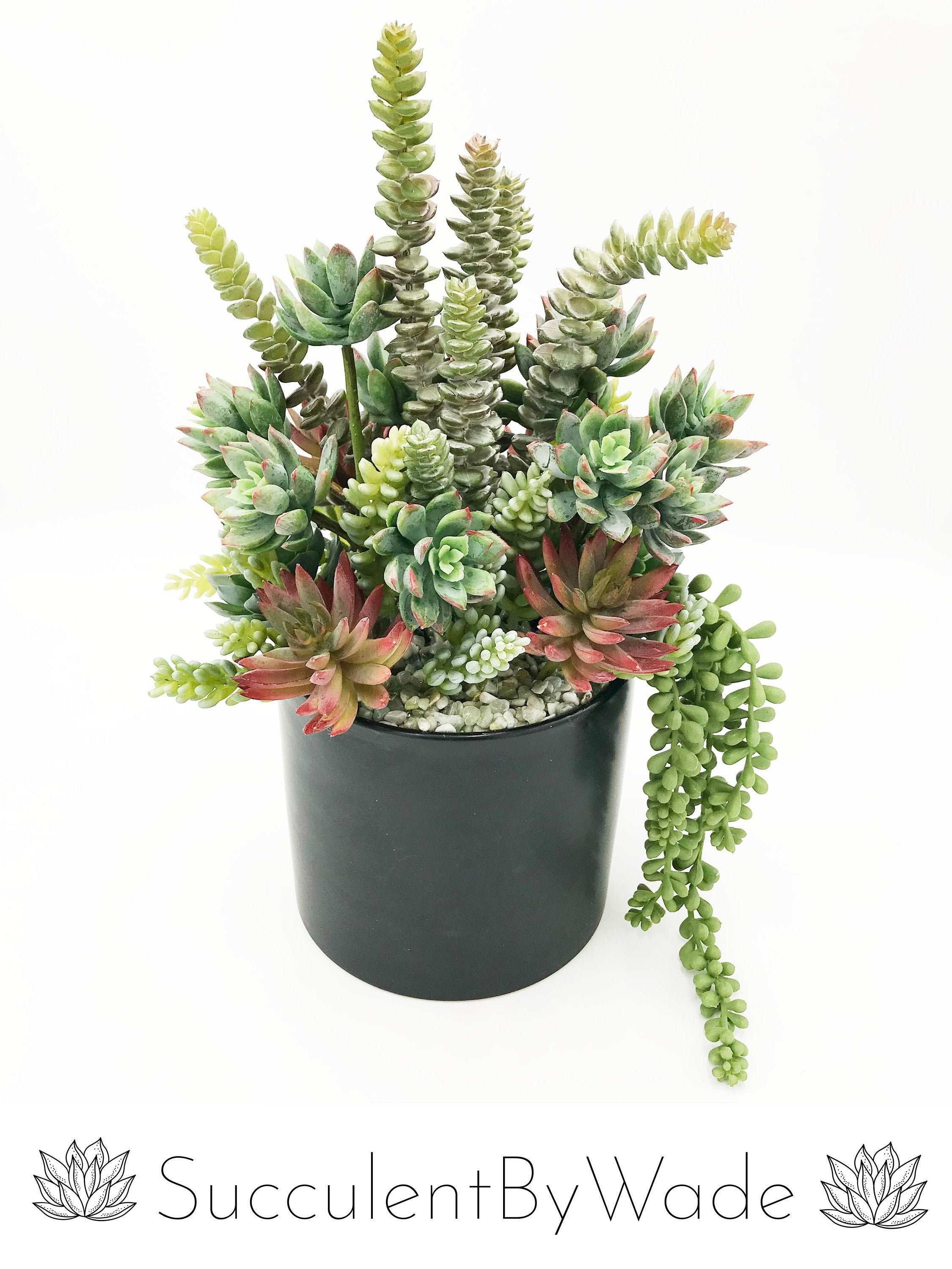 Beautiful faux succulent arrangement Etsy
