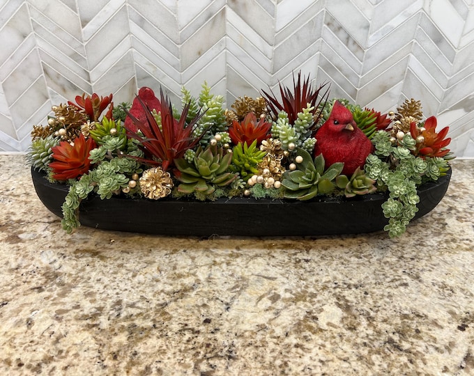Beautiful faux succulent arrangement