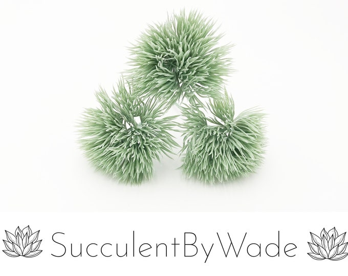 Faux Succulent Pick - Moss Grass