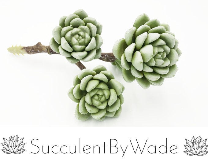 Faux Succulent Pick - Chick and Hen