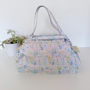Sac fourre-tout floral pliable : sac à provisions réutilisable et respectueux de l&#39;environnement