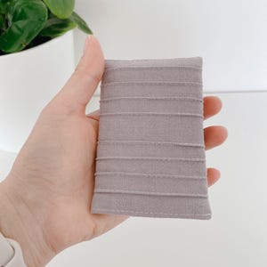 Minimalist Small Wallet with Pin Tucked Design Card Holder- grey /gingham check