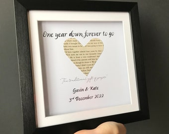 First anniversary for daughter and son in law, Paper anniversary gift for him, First anniversary for wife, First anniversary paper gift