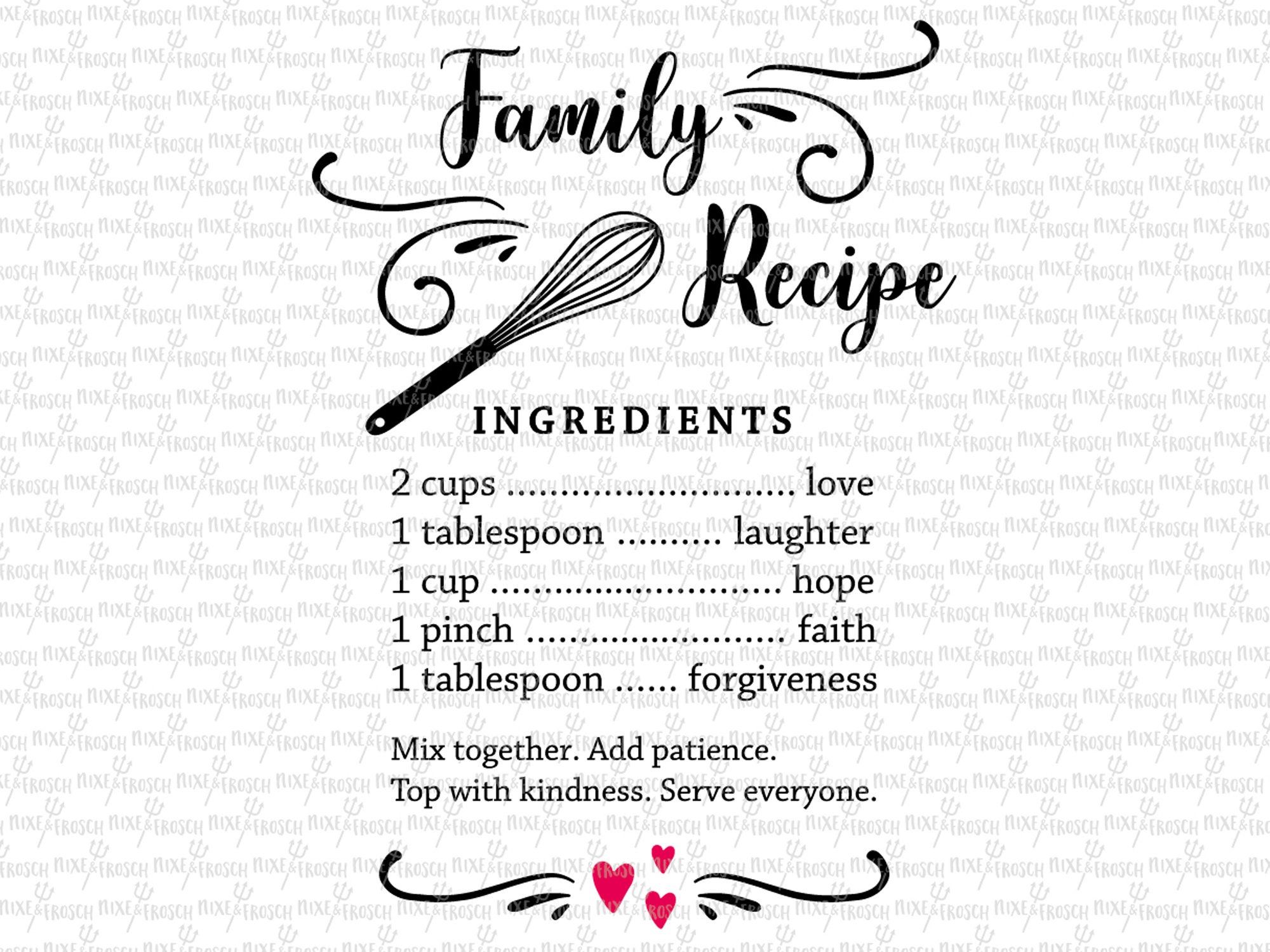 Family Recipe SVG Digital File Family Quote SVG EPS - Etsy