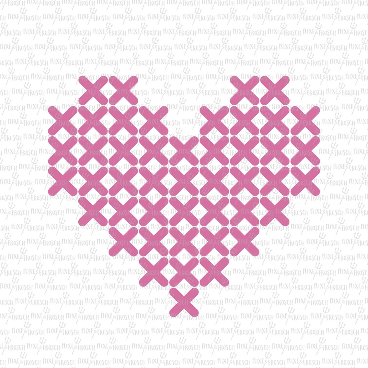 Heart, Embroidery, Cross Stitch SVG, Digital File, Cut File, PNG, DXF, Printable, Silhouette, Cricut, Cuttable, Cross Stitch, Kreuzstich