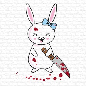 Osterhase, Digital File, Cut File, SVG, PNG, EPS, Killerbunny, Printable, Bad Bunny, Frohe Ostern, Hase, Bunny, Horrorhase, Kawaii, Ostern