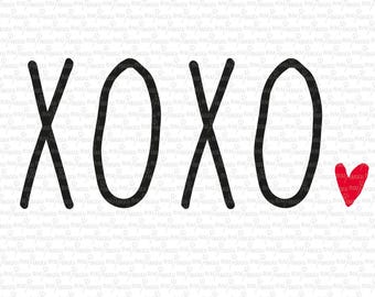 xoxo, Valentines Day, Digital File, Cut File, SVG, PNG, PDF, Printable, Silhouette, Cuttable, Heart, Valentines Cuttable, Valentines Card