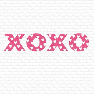 xoxo, Hearts Pattern, Digital File, Cut File, SVG, PNG, DXF, Plotterdatei, Printable, Silhouette, Cricut, Cuttable, Motivational Quote, Love