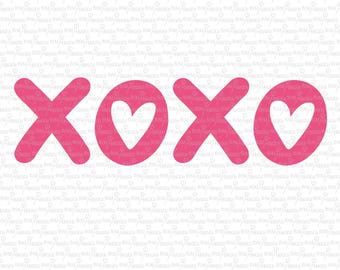 xoxo, Hearts, Digital File, Cut File, SVG, PNG, DXF, Plotterdatei, Printable, Silhouette, Cricut, Cuttable, Motivational Quote, Love