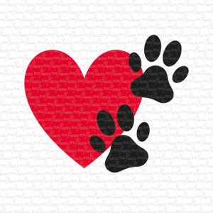 Hundeliebe, Hundepfote, Dog Love, Digital File, Cut File, SVG, PNG, DXF, Plotterdatei, Printable, Silhouette, Cricut, Fellnasen, Hundeshirt