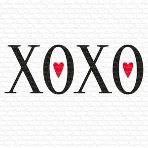 xoxo, Liebe, Valentinstag, Valentinstag Karte, Digital File, Cut File, SVG, PNG, PDF, Plotterdatei, Silhouette, Cricut, Cuttable, Herz
