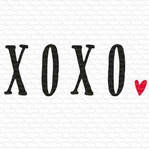 xoxo, Liebe, Valentinstag, Valentinstag Karte, Digital File, Cut File, SVG, PNG, PDF, Plotterdatei, Silhouette, Cricut, Cuttable, Herz