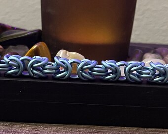 Sky blue Byzantine chain