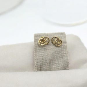 Elegant Gold Plated Silver Stud Earrings