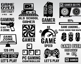 Pc Gaming Svg Etsy