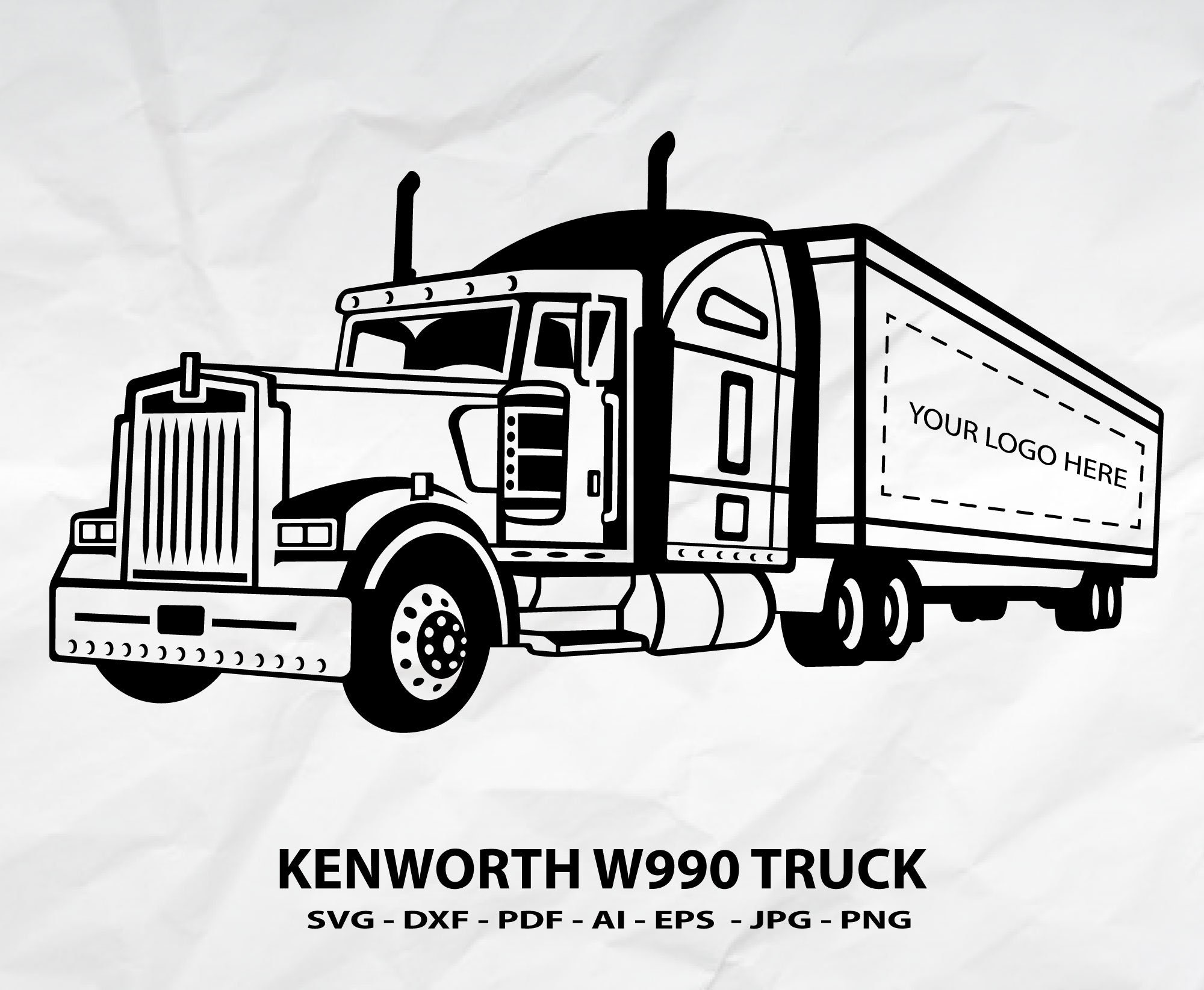 Kenworth W990 truck SVG Kenworth svg Semi trailer SVG | Etsy