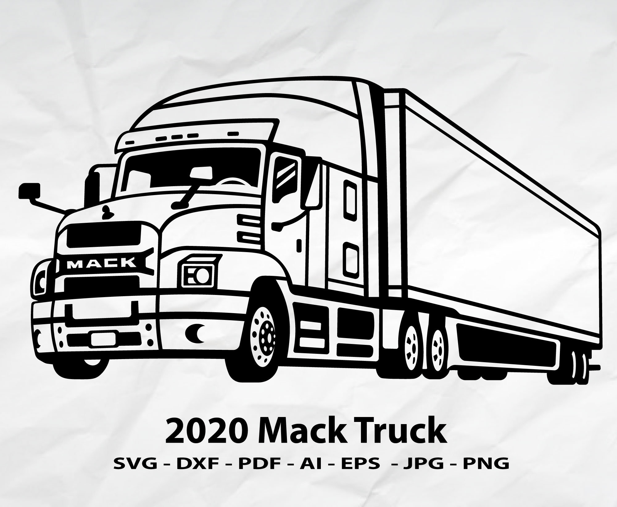 Mack truck SVG Mack svg Semi trailer SVG Tractor trailer | Etsy