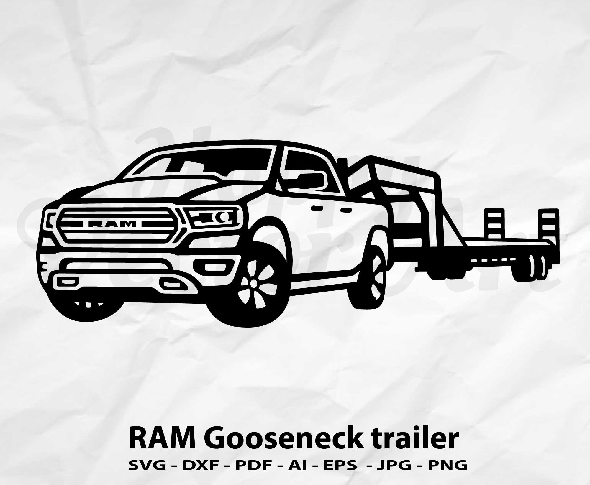 RAM Gooseneck SVG Gooseneck Trailer Svg Pickup Svg Car Svg | Etsy