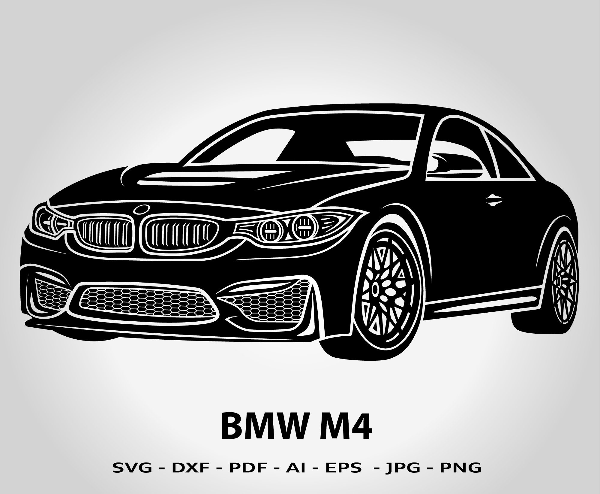 Download Bmw M4 Silhouette Bmw Svg Car Svg Luxury Car Svg Sport Car Bmw Vector Car Ai Png Dxf Eps