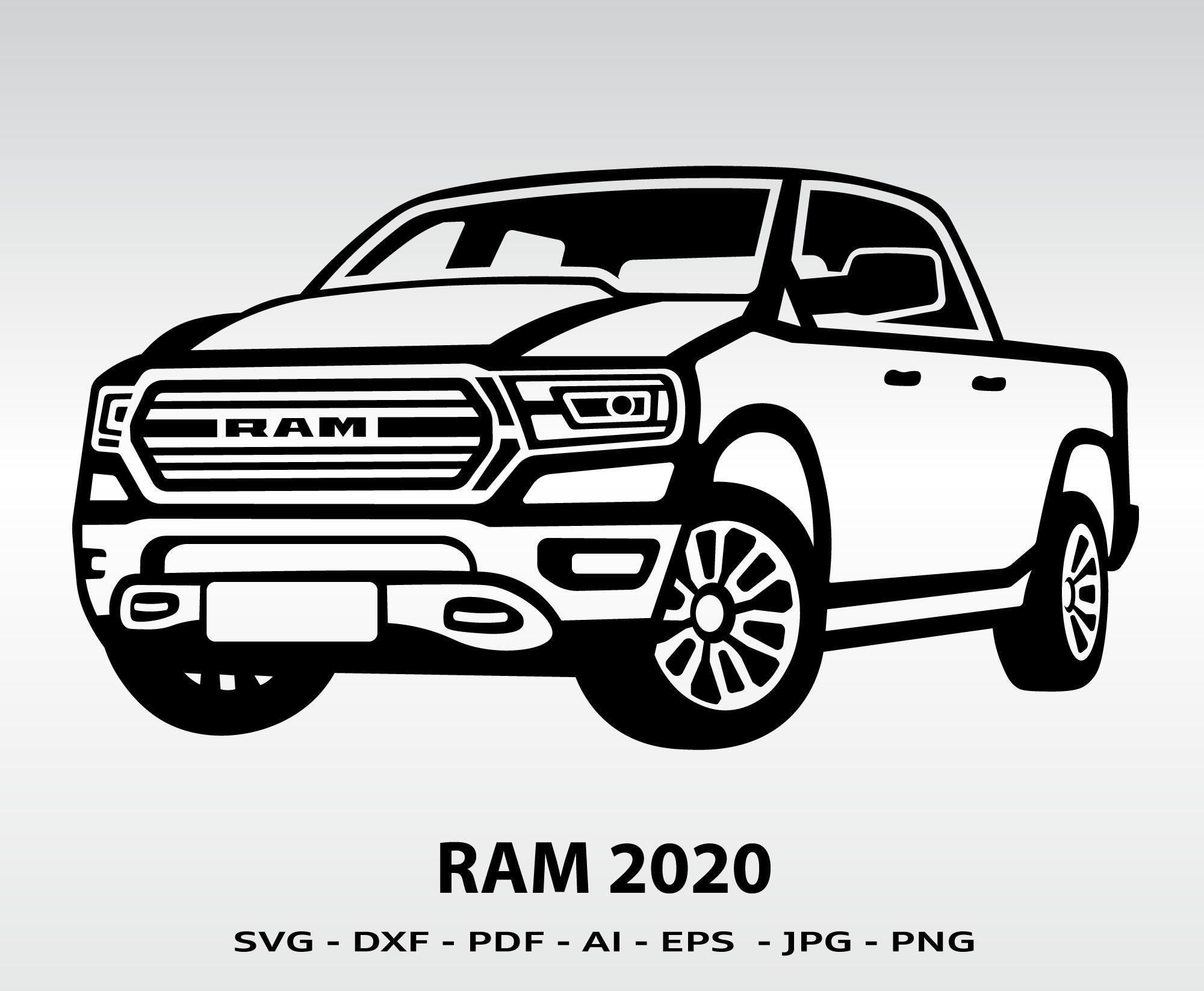 Download RAM 2020 svg Pickup svg Car svg Dodge SVG Truck SVG Car | Etsy