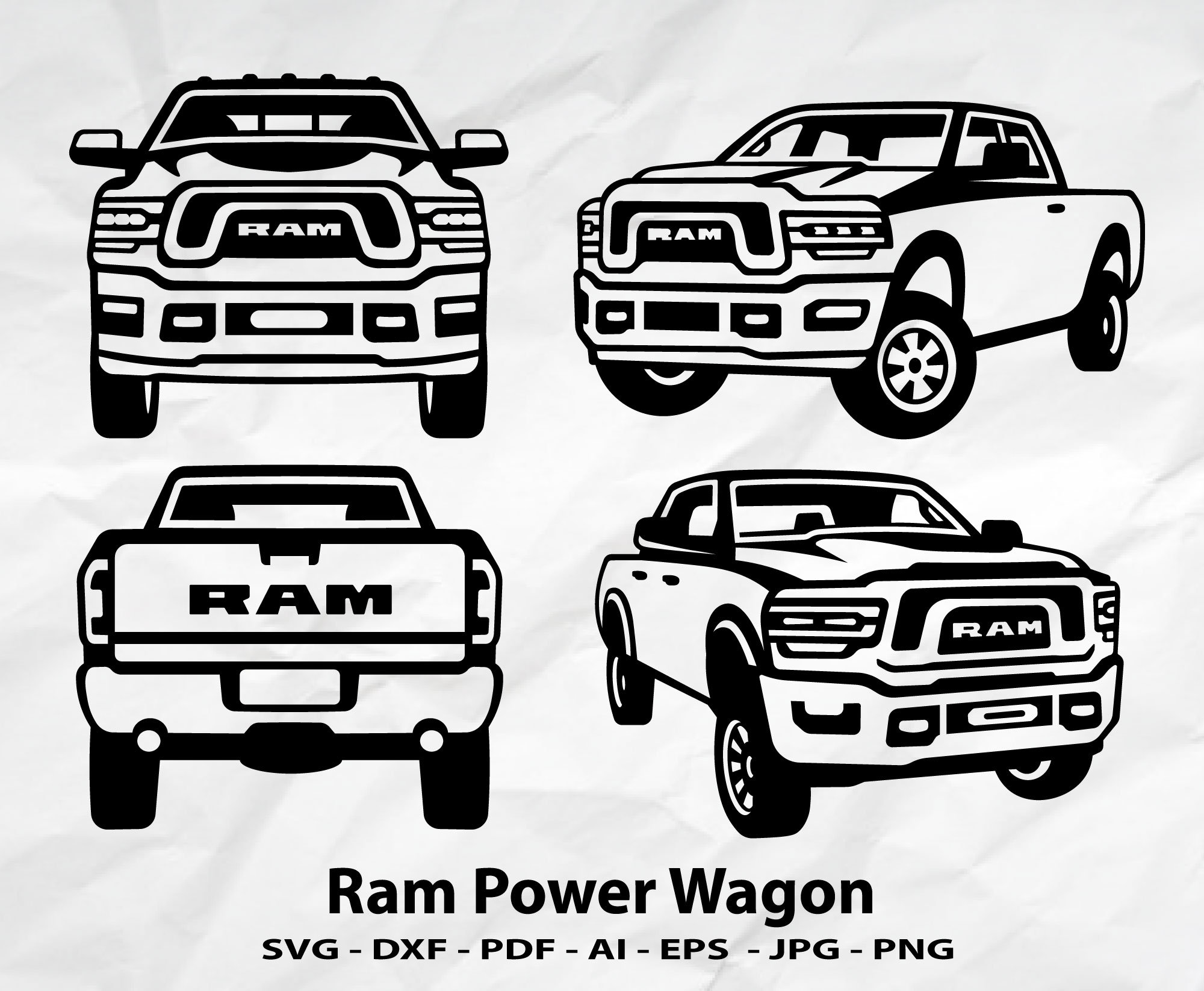 Ram Power Wagon Svg Ram Pickup Svg Car Svg Dodge Svg Truck Etsy | My ...
