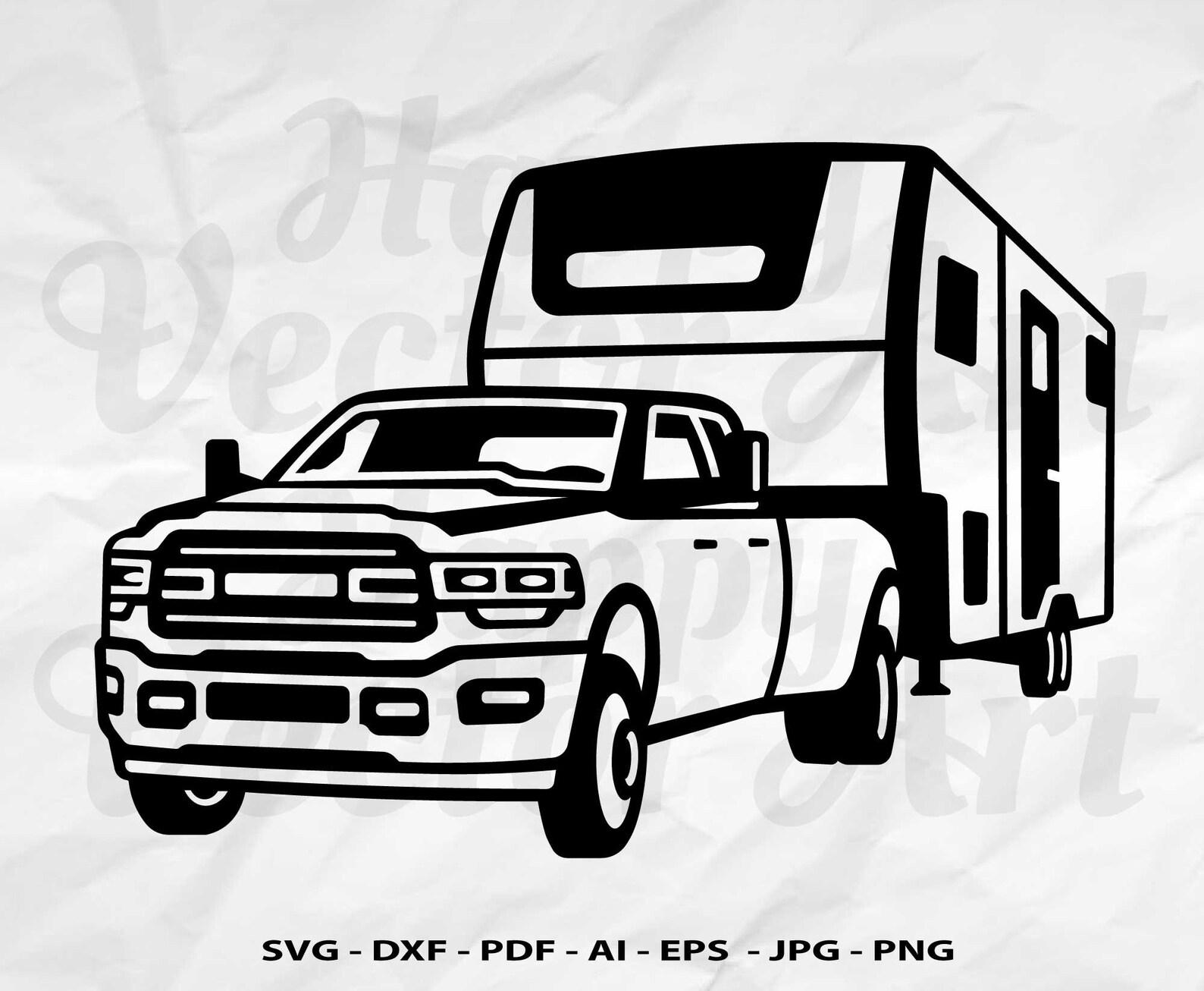 Pickup trailer svg Gooseneck trailer svg Pickup svg Trailer | Etsy
