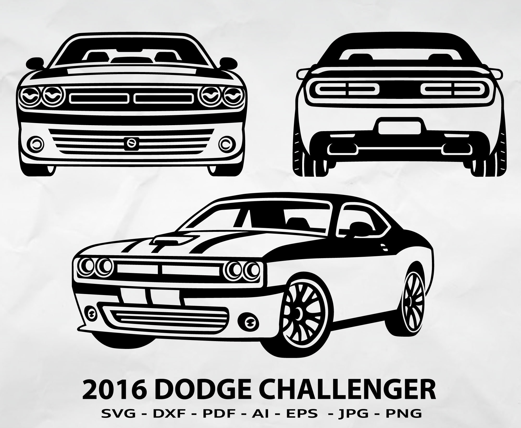 Free Dodge Challenger Svg Files