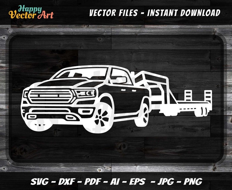 Gooseneck Trailer Svg Pickup Svg Car Svg Truck SVG | Etsy