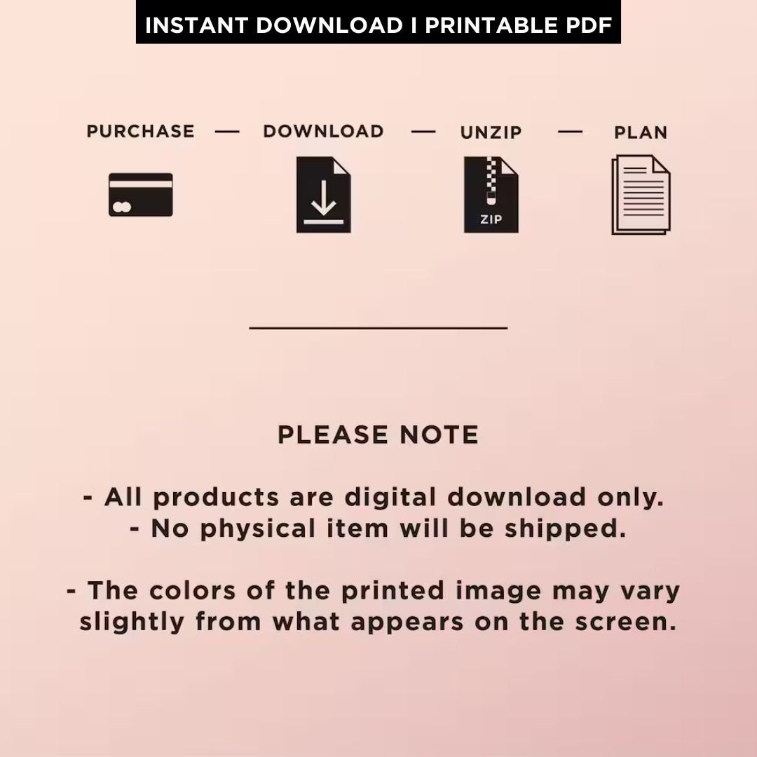 2025 Yearly Planner, Year at a Glance, Year Planner on 1 Page
