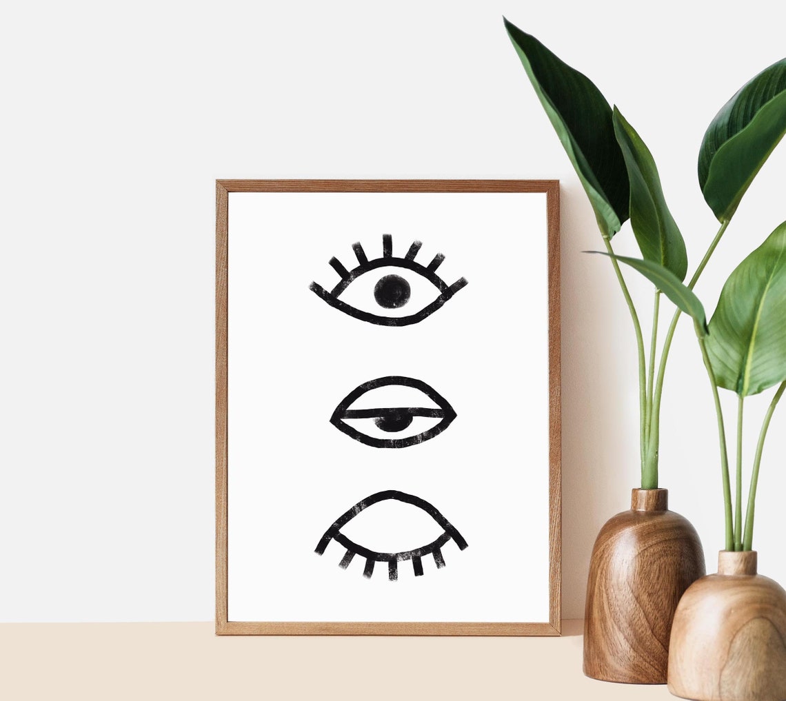 Line Drawing Eye Art Print Minimal Line Art Eye Poster - Etsy