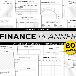 Budget Planner, Finance Planner, Budget Planner Printable, Finance Tracker, Printable Budget, Printable Budget Planner, Letter Planner, A4