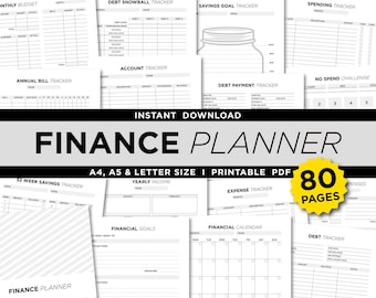 Budget Planner, Finance Planner, Budget Planner Printable, Finance Tracker, Printable Budget, Printable Budget Planner, Letter Planner, A4