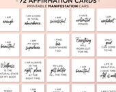 Affirmation Cards, Positive Affirmation Card, Printable Cards, Cards for Law of Attraction, Manifesting Kit, Daily Affirmation Deck, Digital